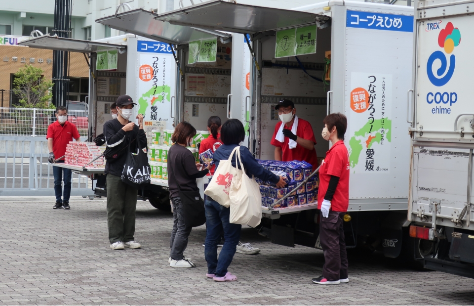 愛媛大学・松山大学・東雲大学の一人暮らしの学生へ生活物資提供